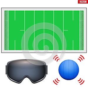 Paralympic Sport Goalball field and equipment