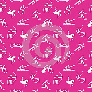 Paralympics game seamless pattern repeat