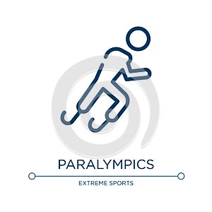 Paralympics icon. Linear vector illustration from sports collection. Outline paralympics icon vector. Thin line symbol for use on