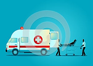 Paramedic Team Moving Injured Man
