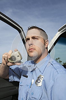 Paramedic Using CB Radio photo