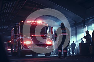 Paramedics responding to an emergency call with