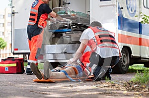 Paramedics during their work