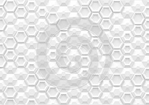 Parametric digital texture based on hexagonal grid with different volume and internal pattern 3D illustration