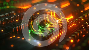 A parametric gate network adjusting on the fly wavefunction arcs evolving capturing the concept of variational quantum circuits