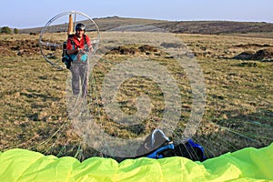 Paramotor preparing