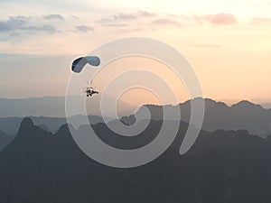 paramotor sports Floating above the skies in Vang Vieng, Laos