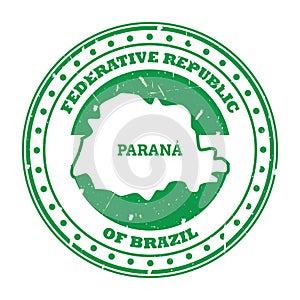 parana map stamp. Vector illustration decorative design