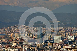 Paranoramic view in Agbar tower in Barcelona