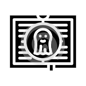 paranormal literature glyph icon vector illustration