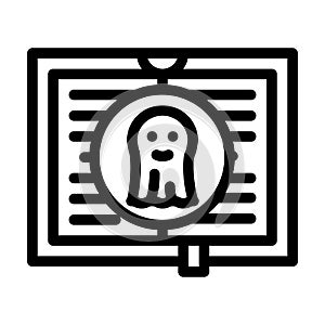 paranormal literature line icon vector illustration