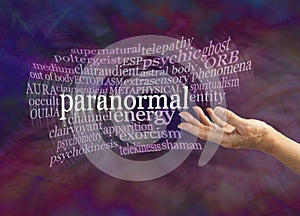 Paranormal Phenomena Word Cloud