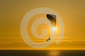 Parapending on the beach of Zoutelande photo