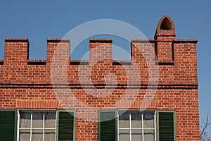 Parapet on Brick House photo
