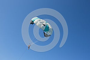 Paraplan parachute in sky