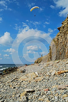 Paraplane above coast