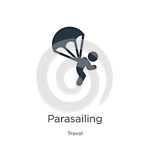 Parasailing icon vector. Trendy flat parasailing icon from travel collection isolated on white background. Vector illustration can