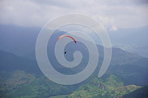 Parasailing in Mu Cang Chai in the ripe rice season