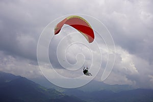 Parasailing in Mu Cang Chai in the ripe rice season