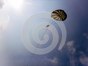 Parasailing, Parachute-fly in Pattaya, Thailand