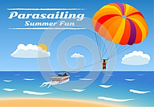Parasailing - summer kiting activity