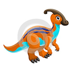 Parasaurus Cute Cartoon Character design for Kids photo