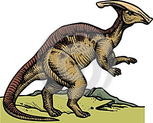 Parasaurus - prehistoric dinosaur photo