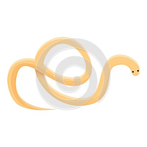 Parasite worm icon, cartoon style photo