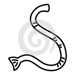 Parasite worm icon, outline style