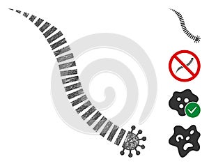 Parasite Worm Web Vector Mesh Illustration