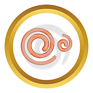 Parasitic nematode worms vector icon