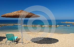Parasol in cyprus beach