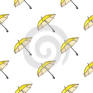 Parasol icon in cartoon style isolated on white background. Golf club symbol stock vector illustration.