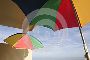 Parasols on a balcony