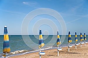 Parasols at the beach