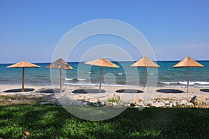 Parasols on the beach