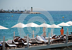 Parasols in Cannes