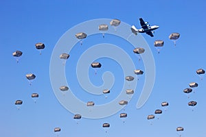 Paratrooper dropping