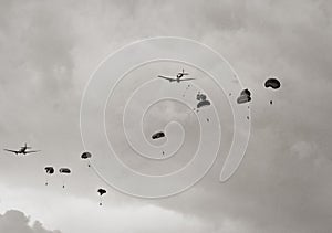 Paratroopers air drop photo