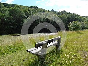 Parc Cwm Darran Lake  Bottom Pond Bench South Wales