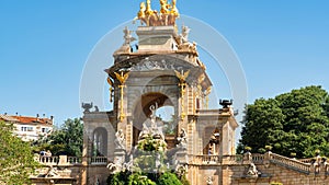 Parc de la Ciutadella fountain in Barcelona, Spain