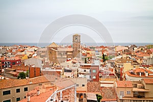 Parc del Castell has a magnificent view of the village of Malgrat de Mar. photo