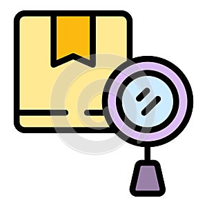 Parcel box icon vector flat