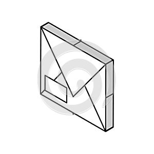 parcel box isometric icon vector illustration