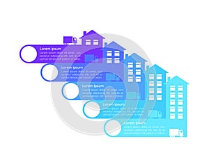 Parcel delivery service infographic chart design template. Package shipment. Abstract vector infochart with blank copy spaces.