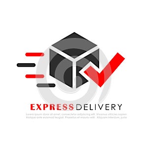 Parcel express delivery vector logo