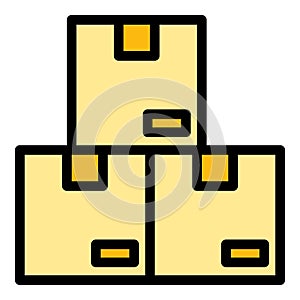 Parcel freight icon vector flat