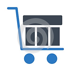 Parcel glyph colour vector  icon