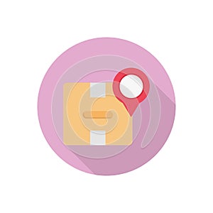 Parcel vector flat colour icon