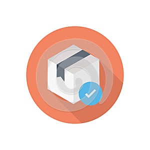 Parcel vector flat colour icon